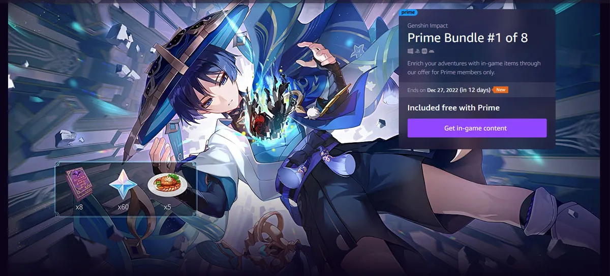 PSA Genshin Impact Loot is Back on Amazon Prime Gaming Prima Games