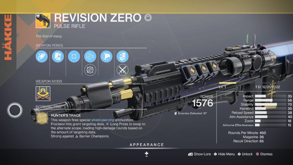 How to Obtain Revision Zero Exotic Pulse Rifle and Its Catalyst in