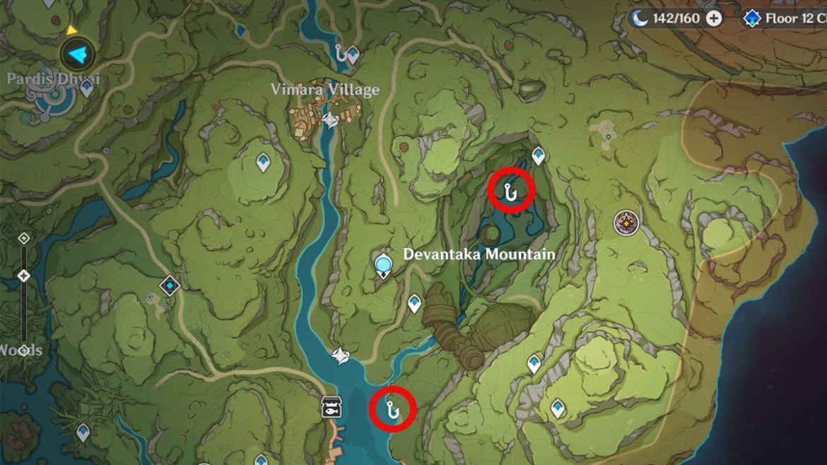 All Sumeru Fishing Spots Locations in Genshin Impact - Prima Games