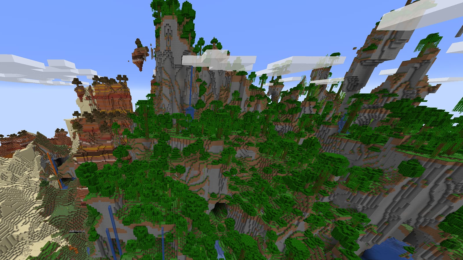 Minecraft Badlands Jungle yang Diamplifikasi