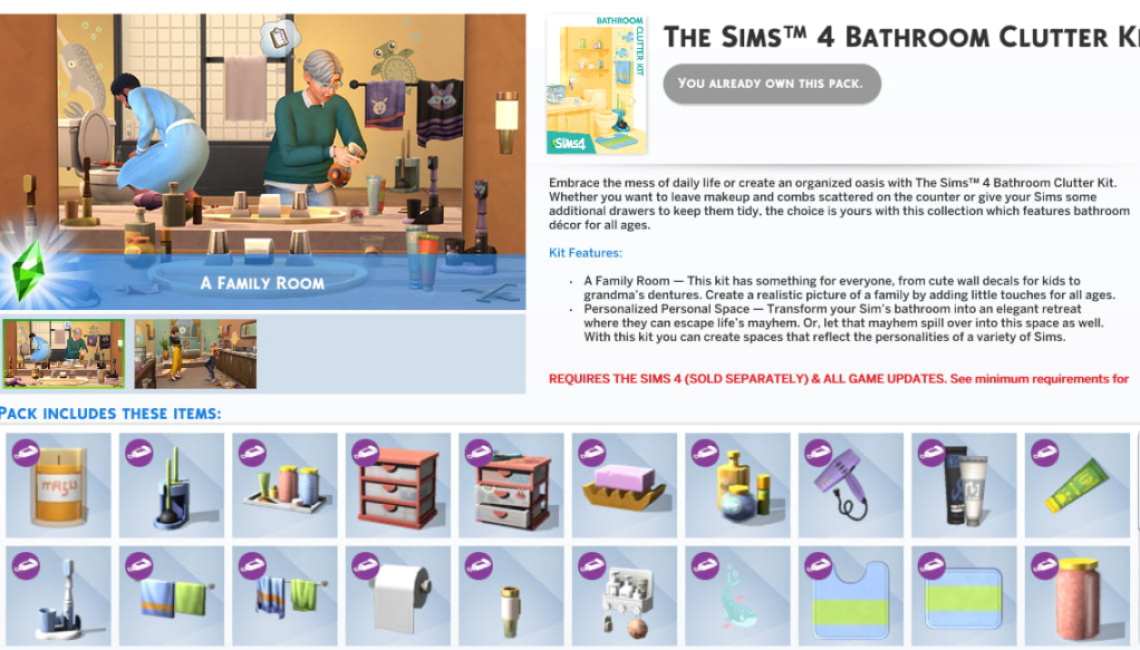 Bathroom Clutter Kit in The Sims 4