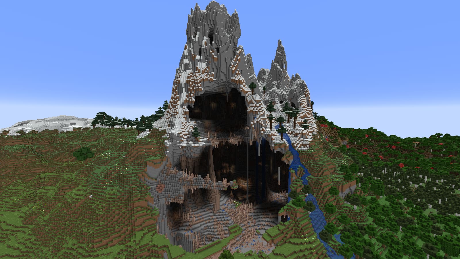 Hạt thẩm mỹ Minecraft Mountain bị vỡ