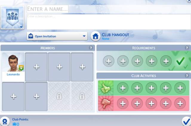 Creating a Club Sims 4 Get Together