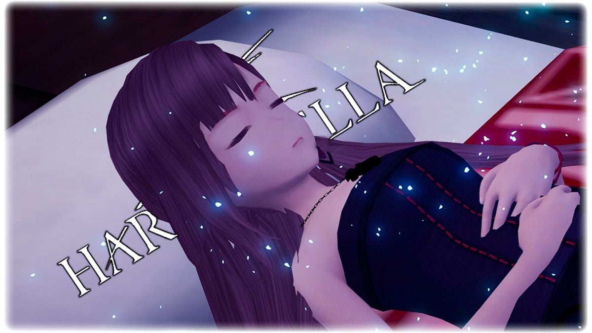 An image of Aria from Harvestella sleeping.