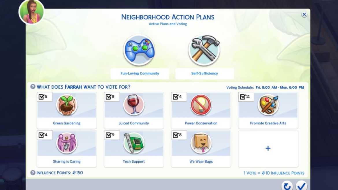 Neighborhood Action Plan in The Sims 4 Eco Lifestyle