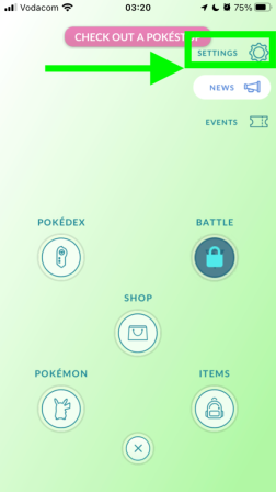 Pokemon GO | Settings Button