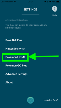 Pokemon GO | Settings Selection