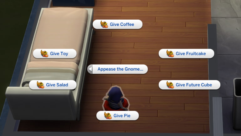 The Sims 4 Harvestfest Gnome Gift Options