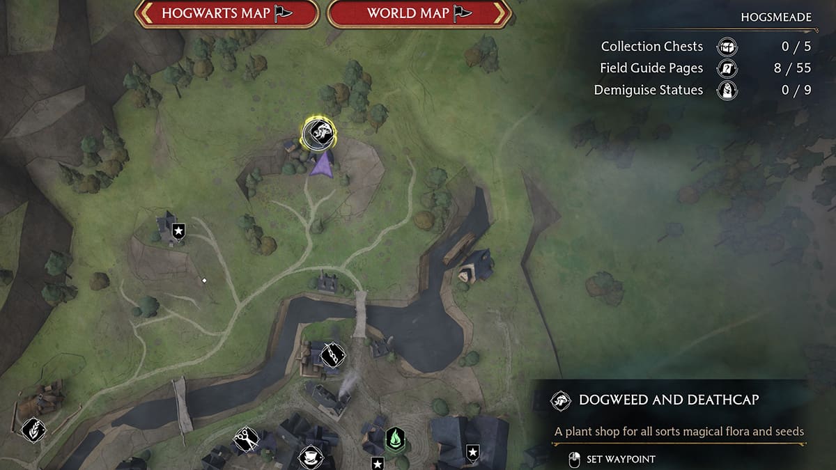 Hogwarts Legacy Dogweed And Deathcap Location Guide Prima Games   Hogwarts Legacy Dogweed And Deathcap Map 