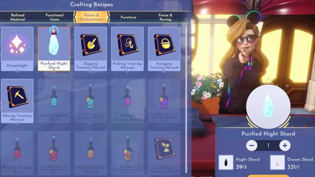 Purified Night Shards in Disney Dreamlight Valley