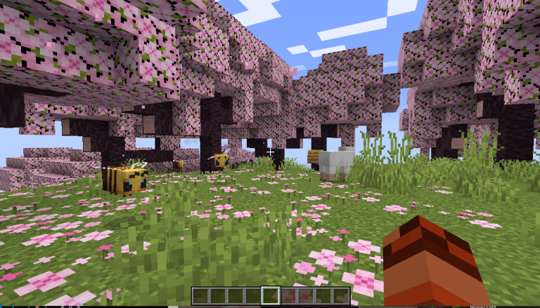 How to Explore the Cherry Blossom Biome and Bundles Early in Minecraft ...