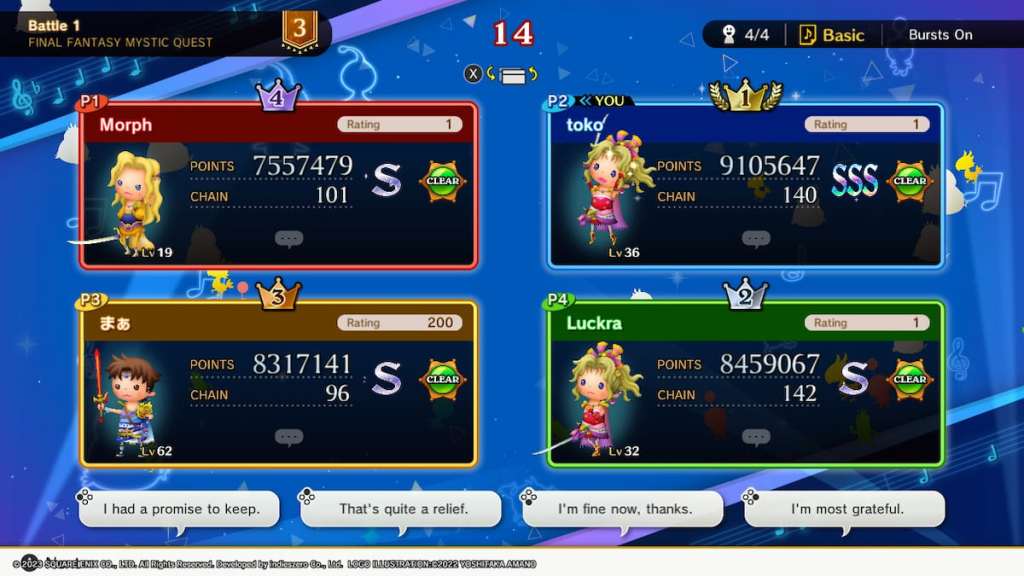 All Characters in Theatrhythm Final Bar Line Listed - Prima Games