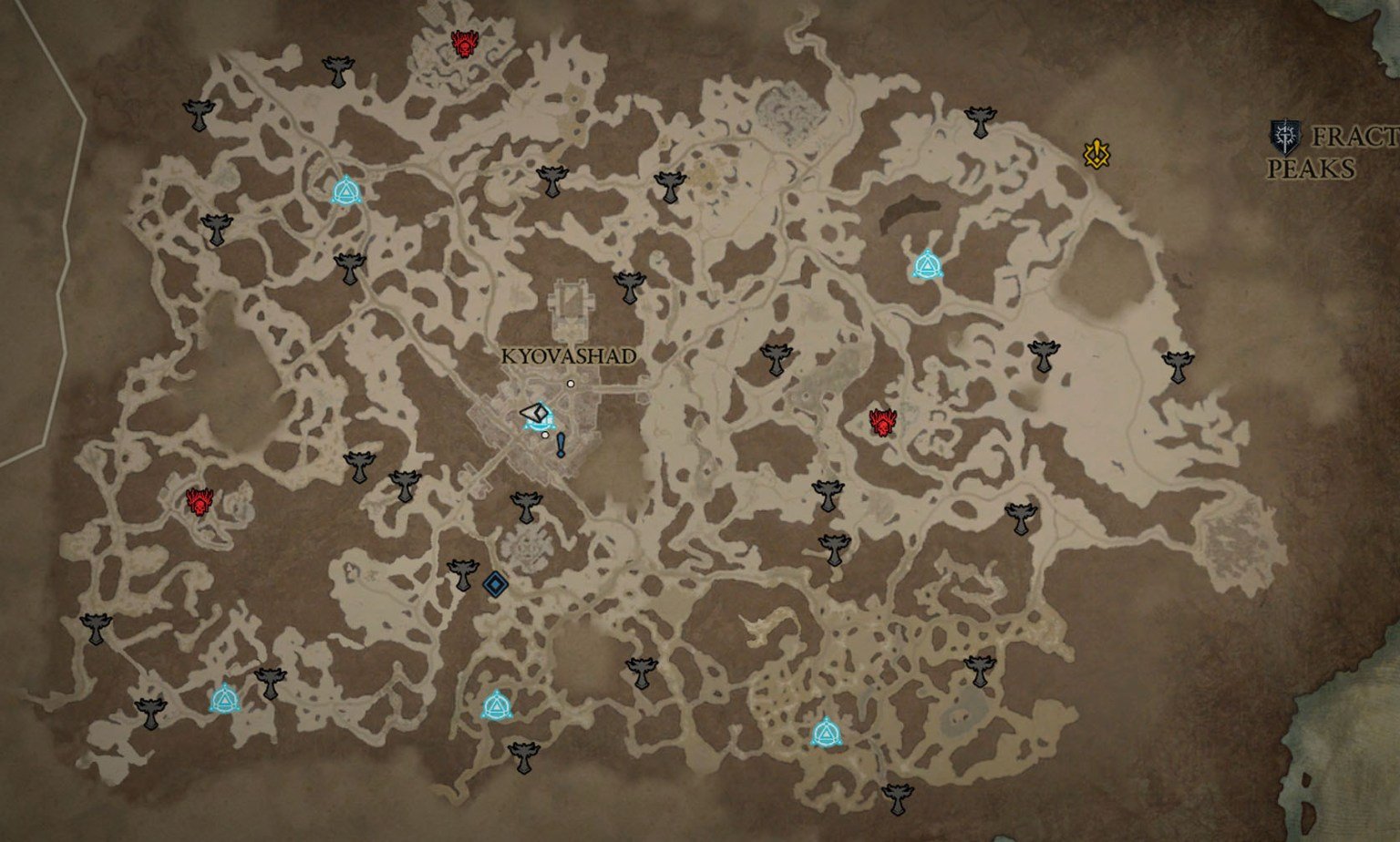 All Fractured Peaks Altars of Lilith Locations in Diablo 4 - Prima Games