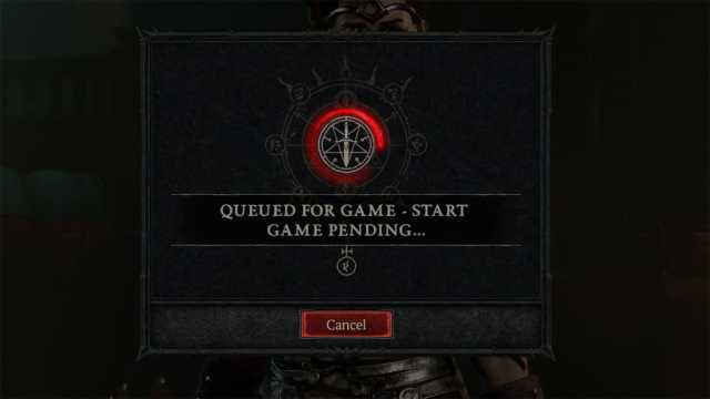 Diablo 4 Start Game Pending Screen