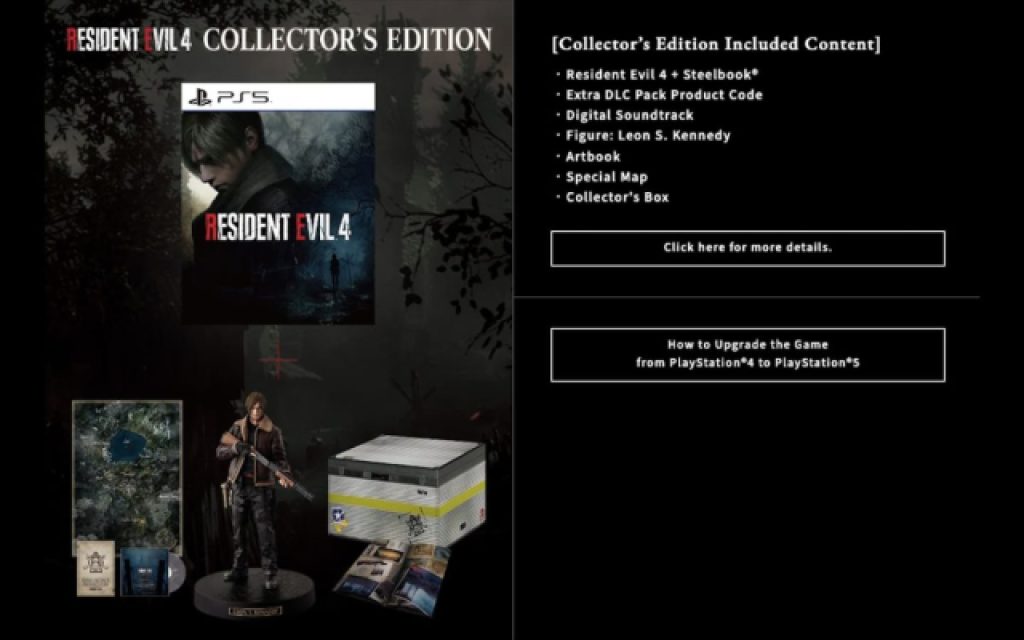 Resident Evil 4 RE4 Remake Collector's Edition + Pre-Order DLC PlayStation  5 PS5