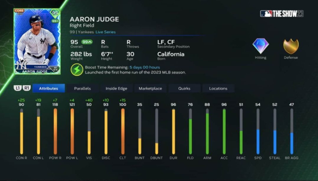 MLB The Show 23 | Aaron Judge | RF| SC