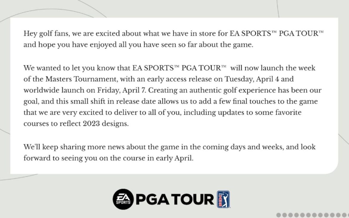 What’s the Release Date of EA Sports PGA Tour? Prima Games