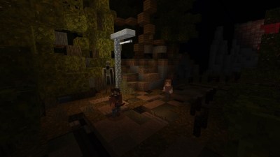 Screenshot of a spooky Minecraft world.