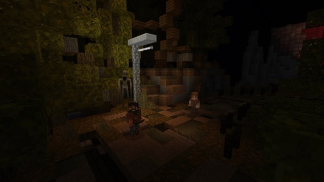 Screenshot of a spooky Minecraft world.