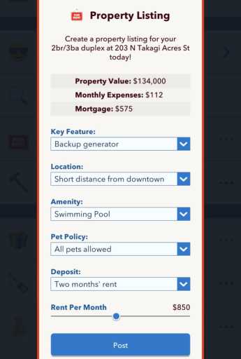 BitLife Landlord Property Listing