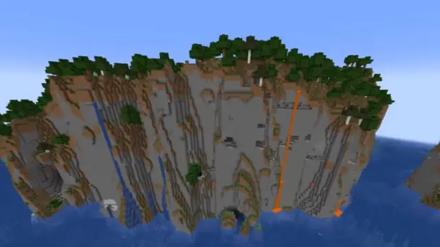 Screenshot of the scary Minecraft haunted coast.