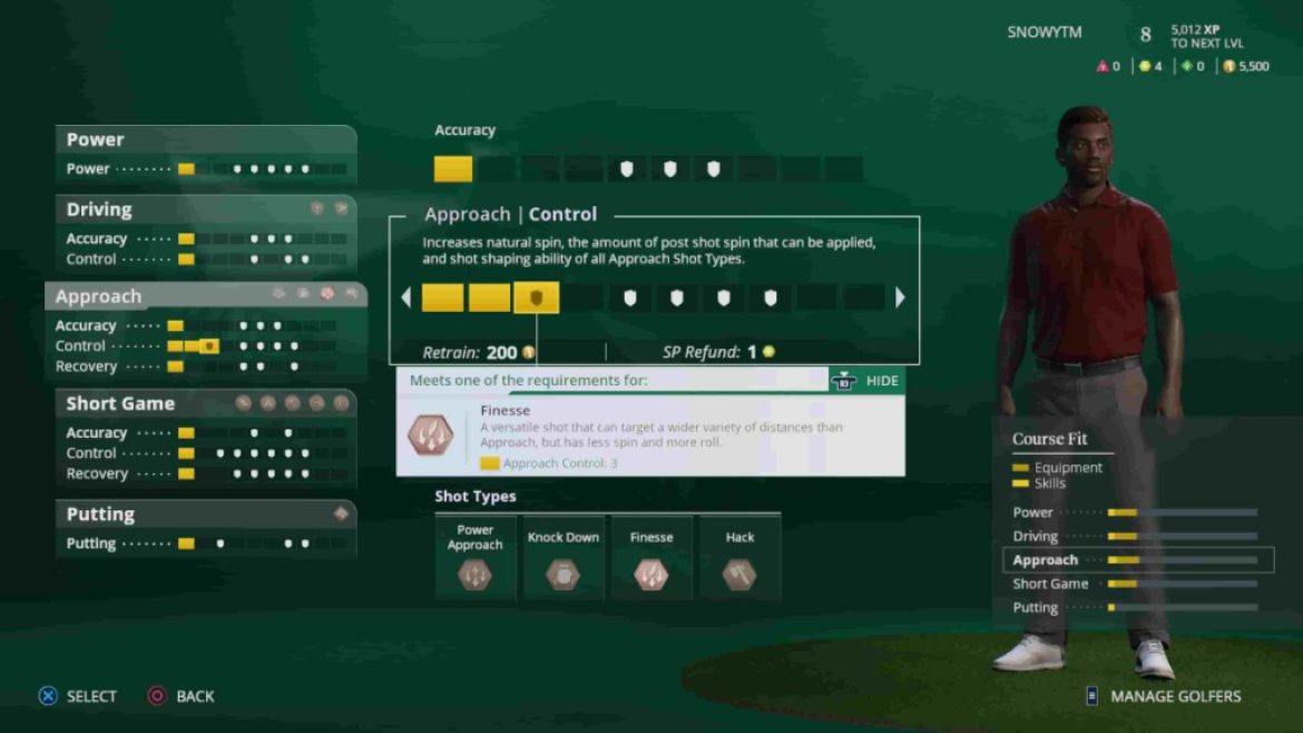 EA Sports PGA Tour | Player Upgrade System