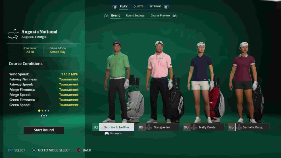 EA Sports PGA Tour | Select Golfers | Multiplayer