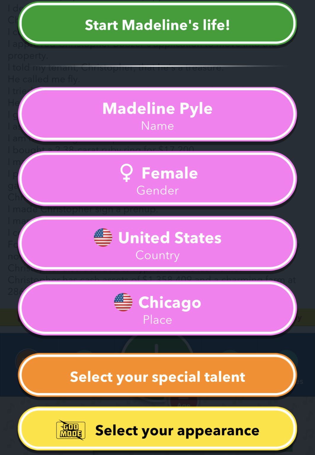 How to be Born in Illinois in BitLife Prima Games