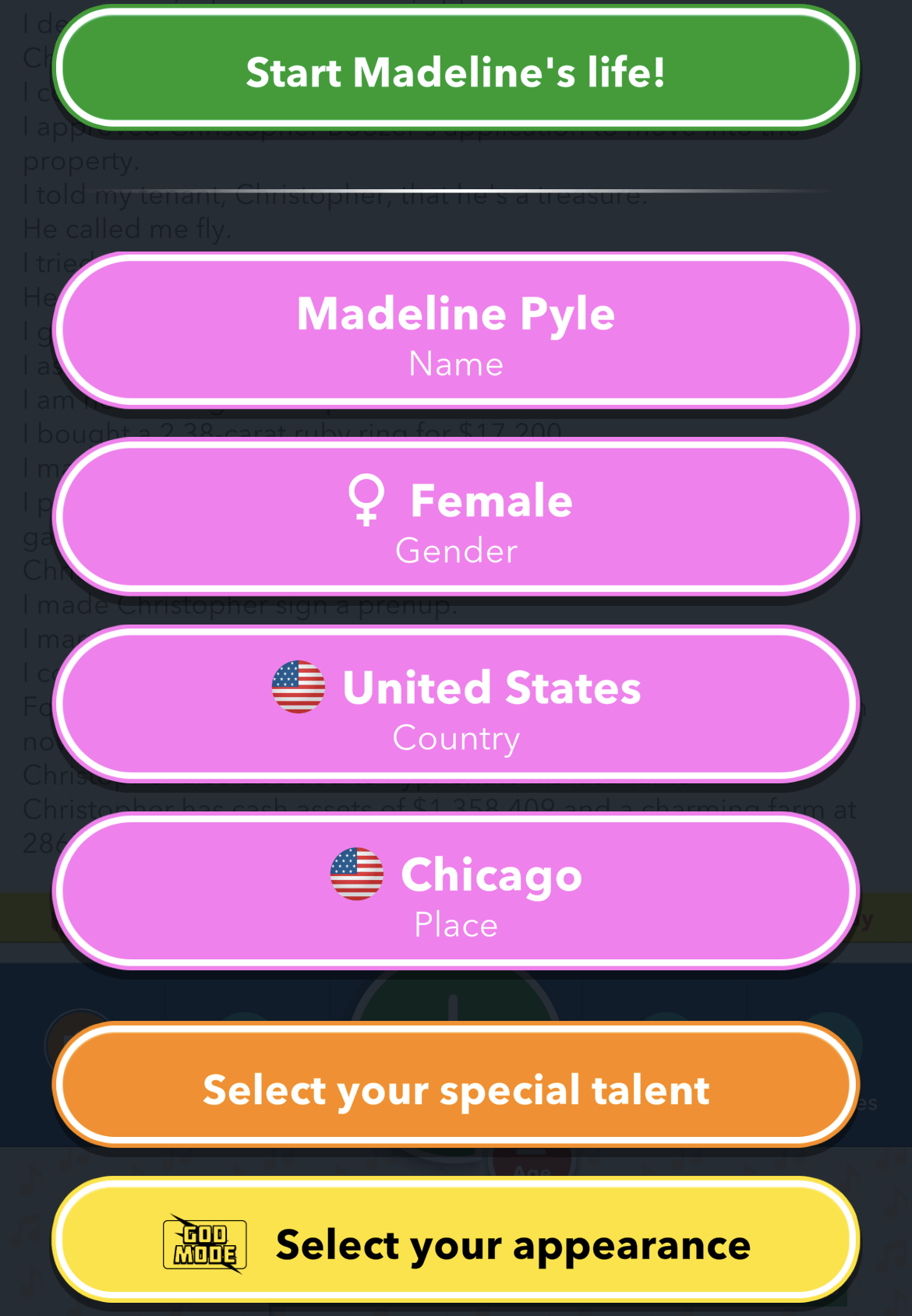 How to be Born in Illinois in BitLife Prima Games