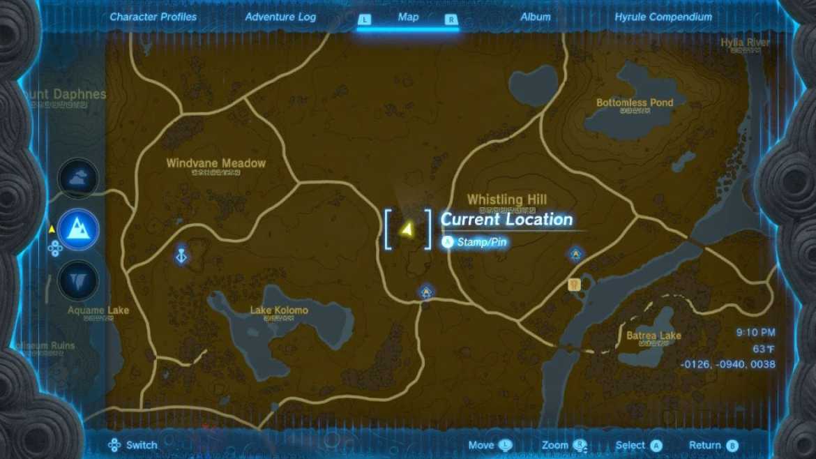 Hyrule Field TOTK Dandelion Map Location