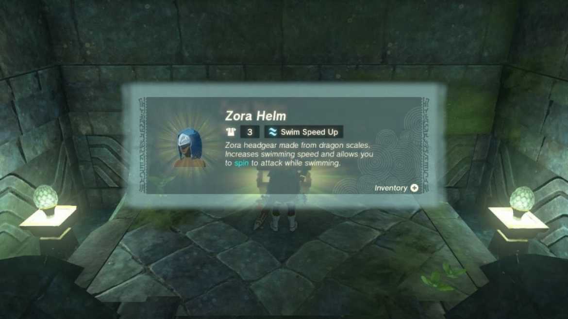 Zora Helm Armor Set Chest Tears of the Kingdom