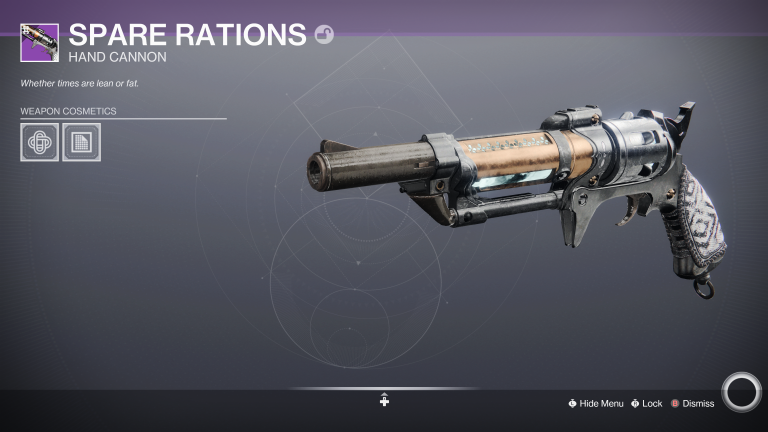Spare Rations Weapon How to Get the Spare Rations Hand Cannon in Destiny 2: Season of the ...