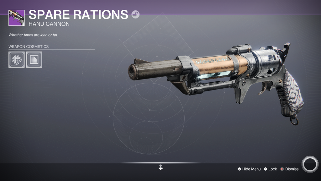 How to Get the Spare Rations Hand Cannon in Destiny 2 Season of the