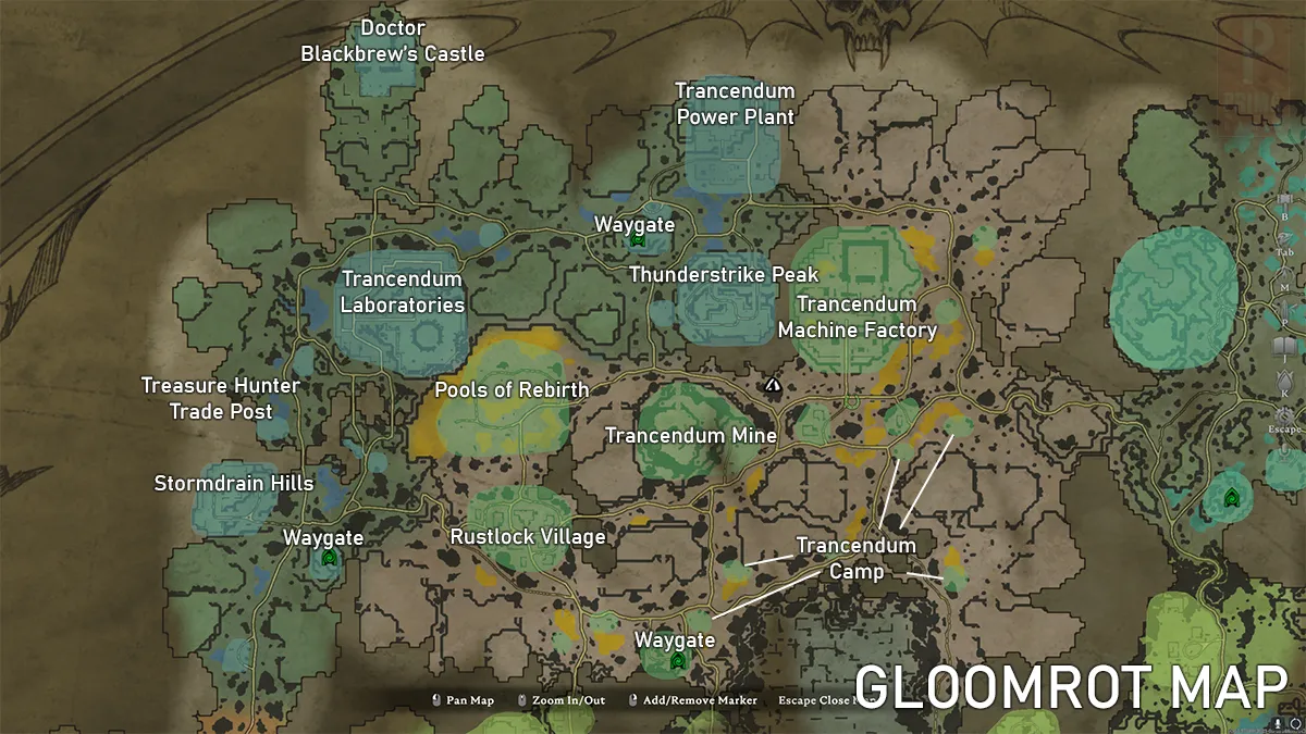 V Rising Secrets of Gloomrot Full Map of Gloomrot North and South