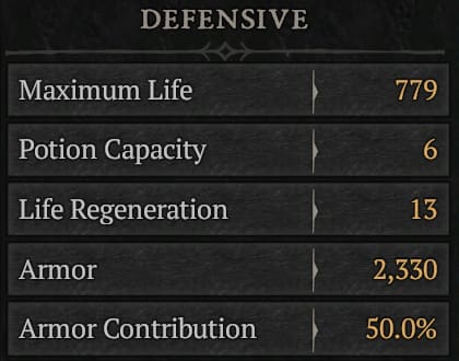 Diablo 4 Defensive Stats