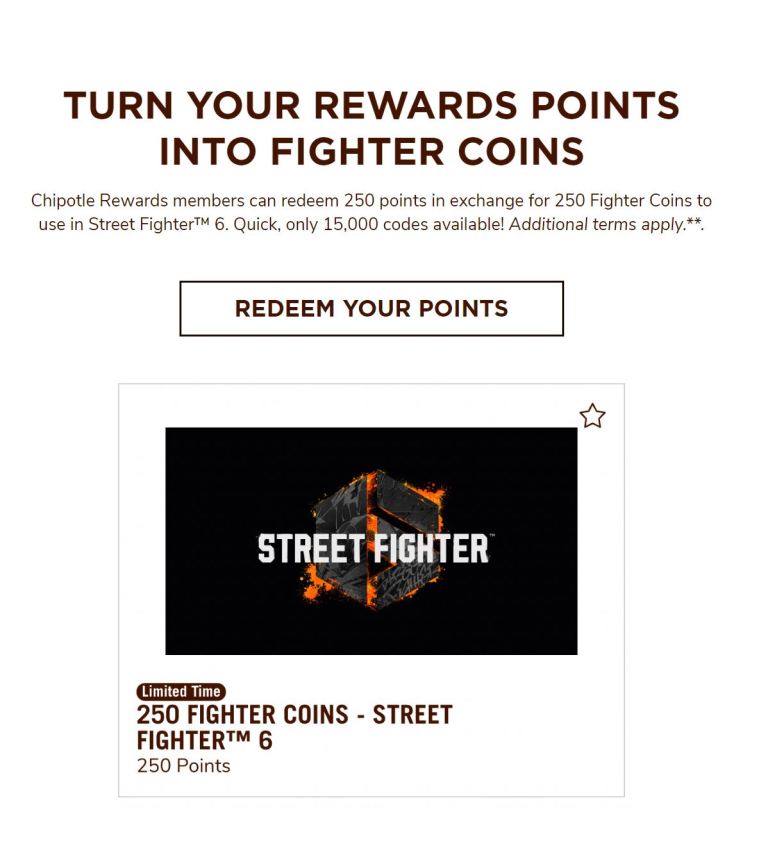 How to Earn Free Fighter Coins With Chipotle in Street Fighter 6
