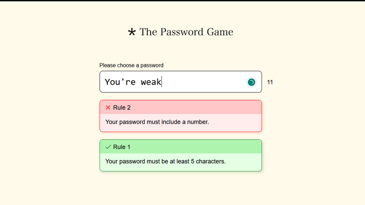 How to Beat Rule 21 in The Password Game - Prima Games