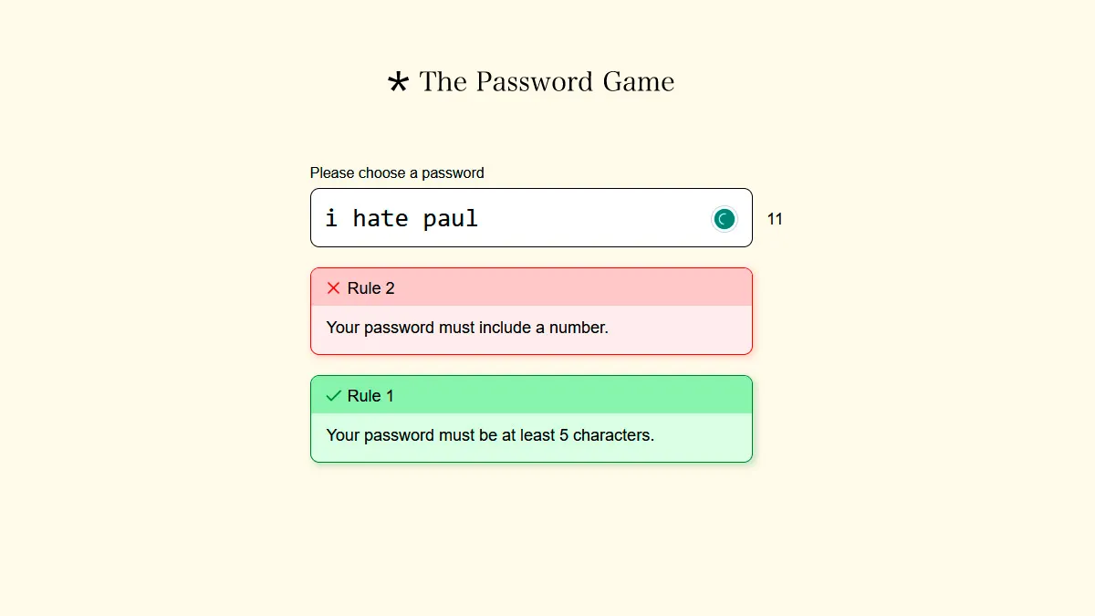 The Password Game Rule 24 Featured