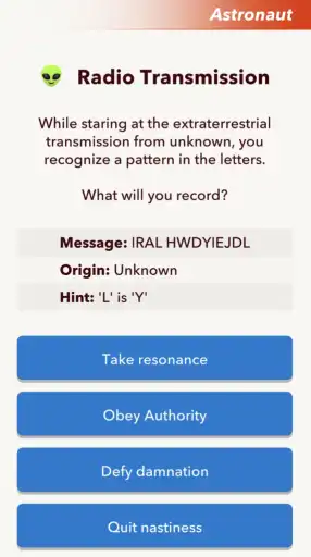 BitLife Decrypt Message First Transmission