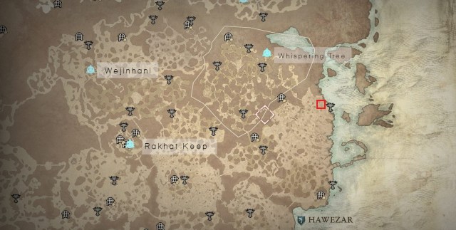 Enkil location on map in Diablo 4