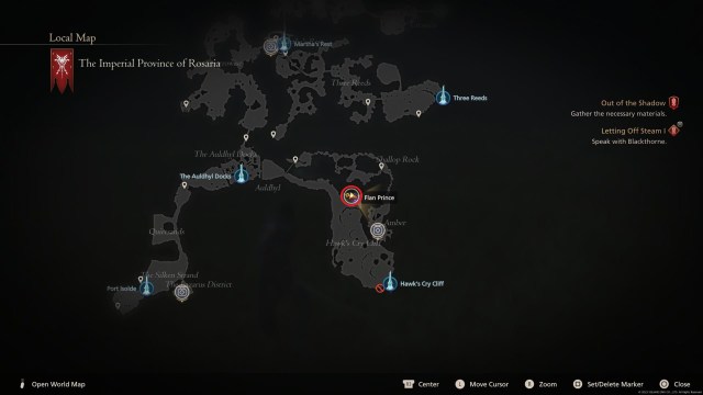 Muddy Murder location on the local map