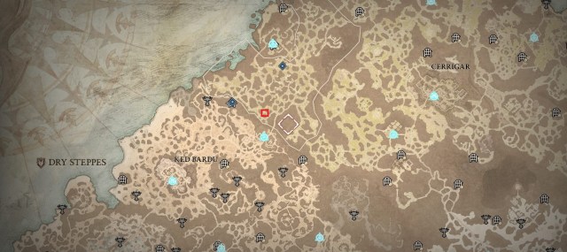 Lord Eonan location on the Diablo 4 map.