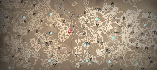 Location of Pitiless Gur on map in Diablo 4