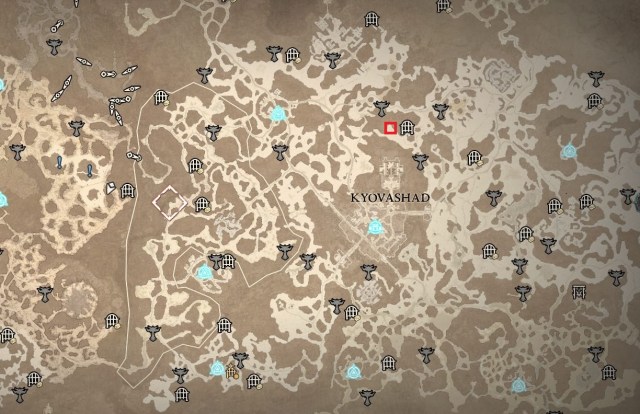 Sir Lynna location on map Diablo 4