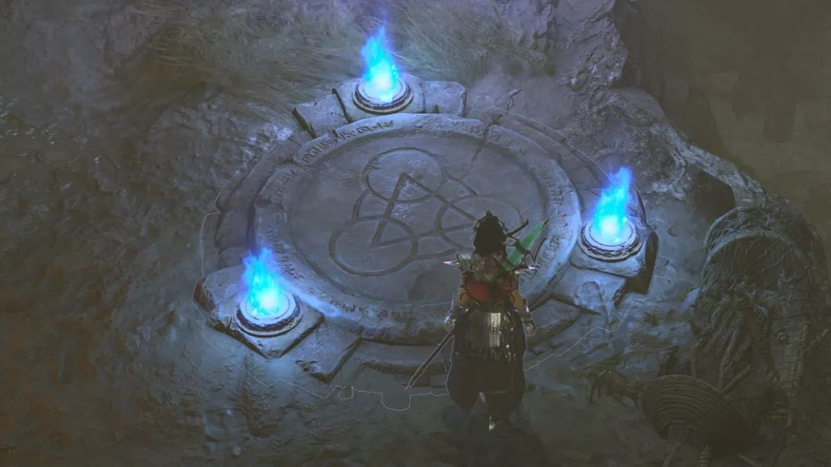 A waypoint in Diablo 4.