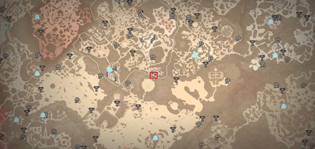 Zarozar the Mighty location on map Diablo 4