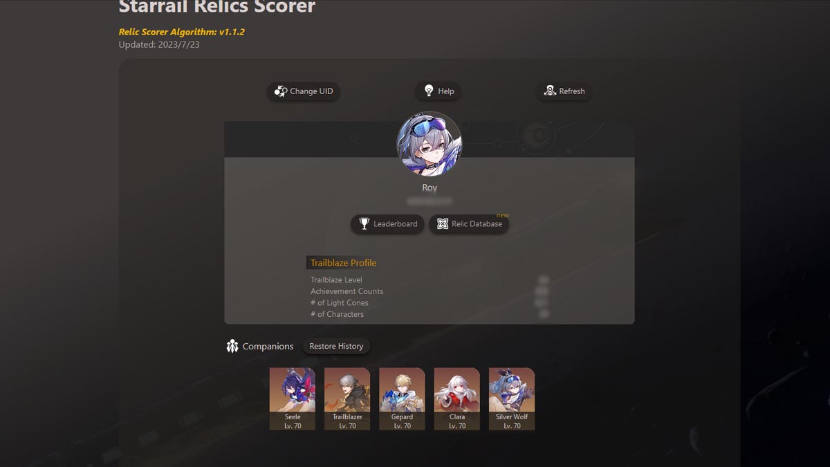 How To Use The Honkai Star Rail Relic Scorer Prima Games   Honkai Star Rail Relic Scorer Page 