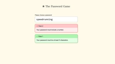 The Password Game World Record