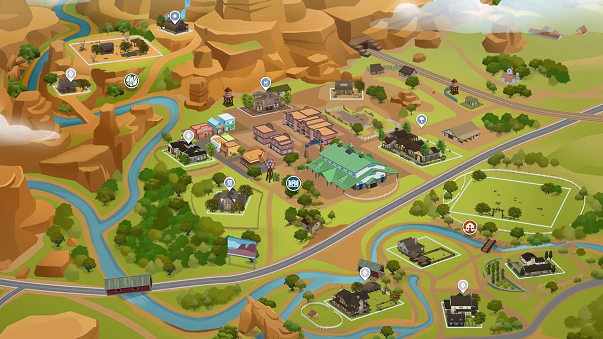 The Sims 4 Horse Ranch Chestnut Ridge World Map