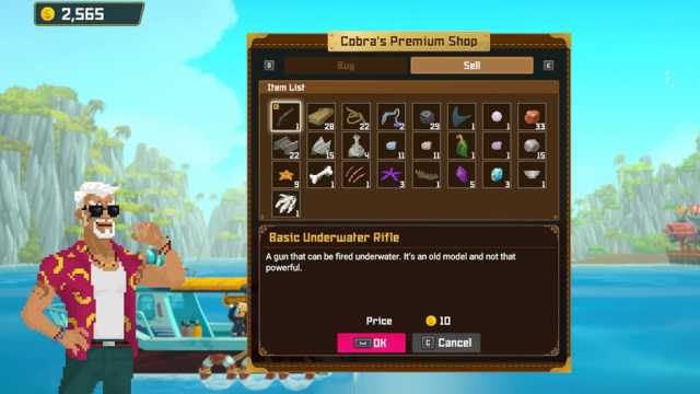 Dave the Diver Sell Items at Cobra's Premium Shop